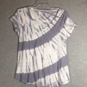 CALVIN KLEIN Tie Dye Soft Comfy Cotton Modal Spandex A-Line HiLo Top